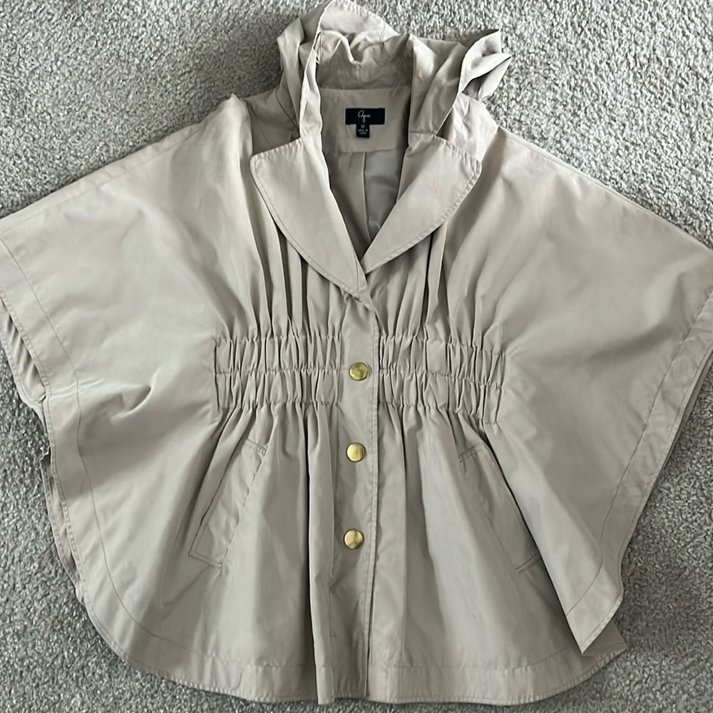Super cute short hooded poncho style jacket